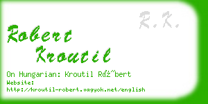 robert kroutil business card